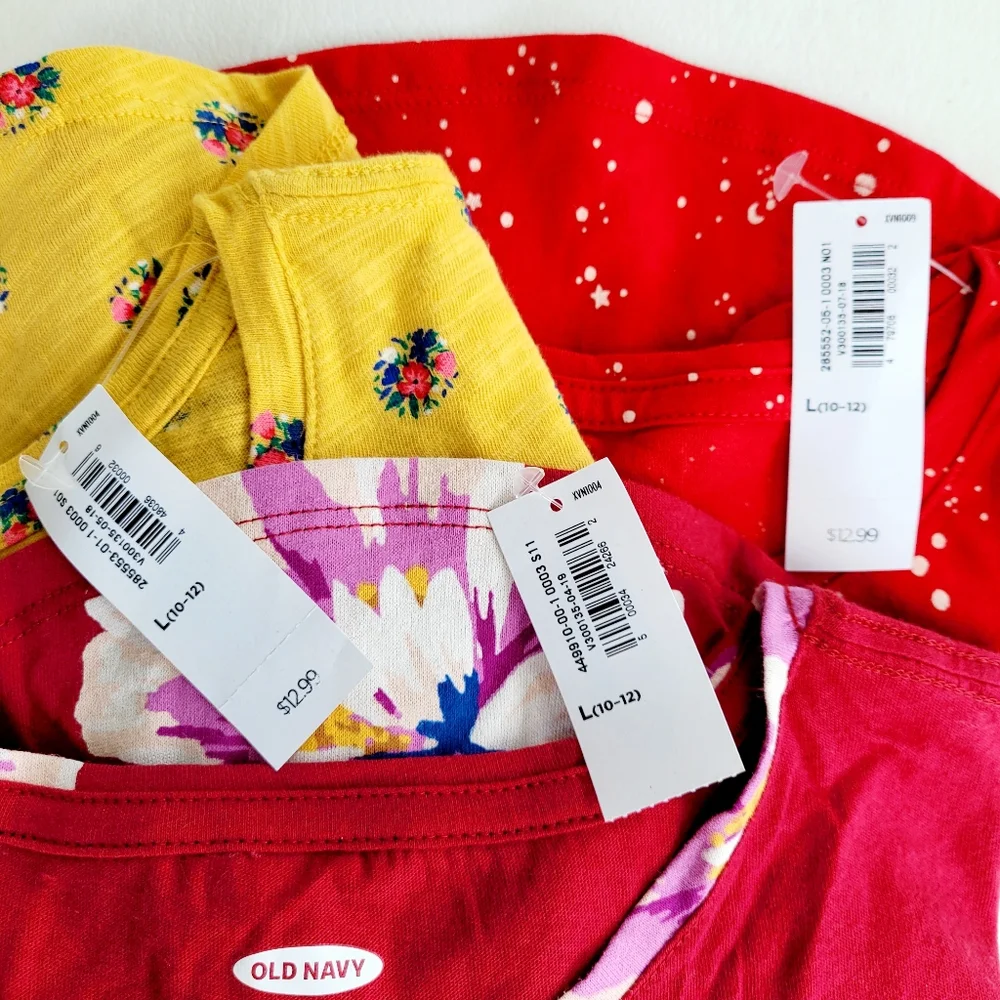NWT Bundle of 3 Old Navy Girls Long Sleeve Shirts